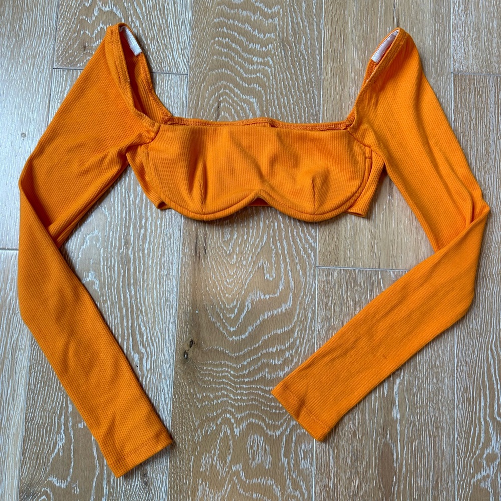 Princess Polly orange crop-I wore this on Love Island